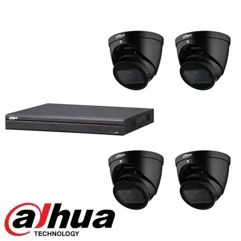 Dahua 8x Camera set ultra HD KIT Zwart - megaspullen.nl