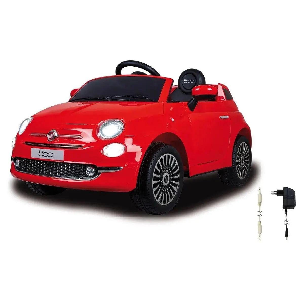 Jamara Ride-on Fiat 500 rood 12V - megaspullen.nl